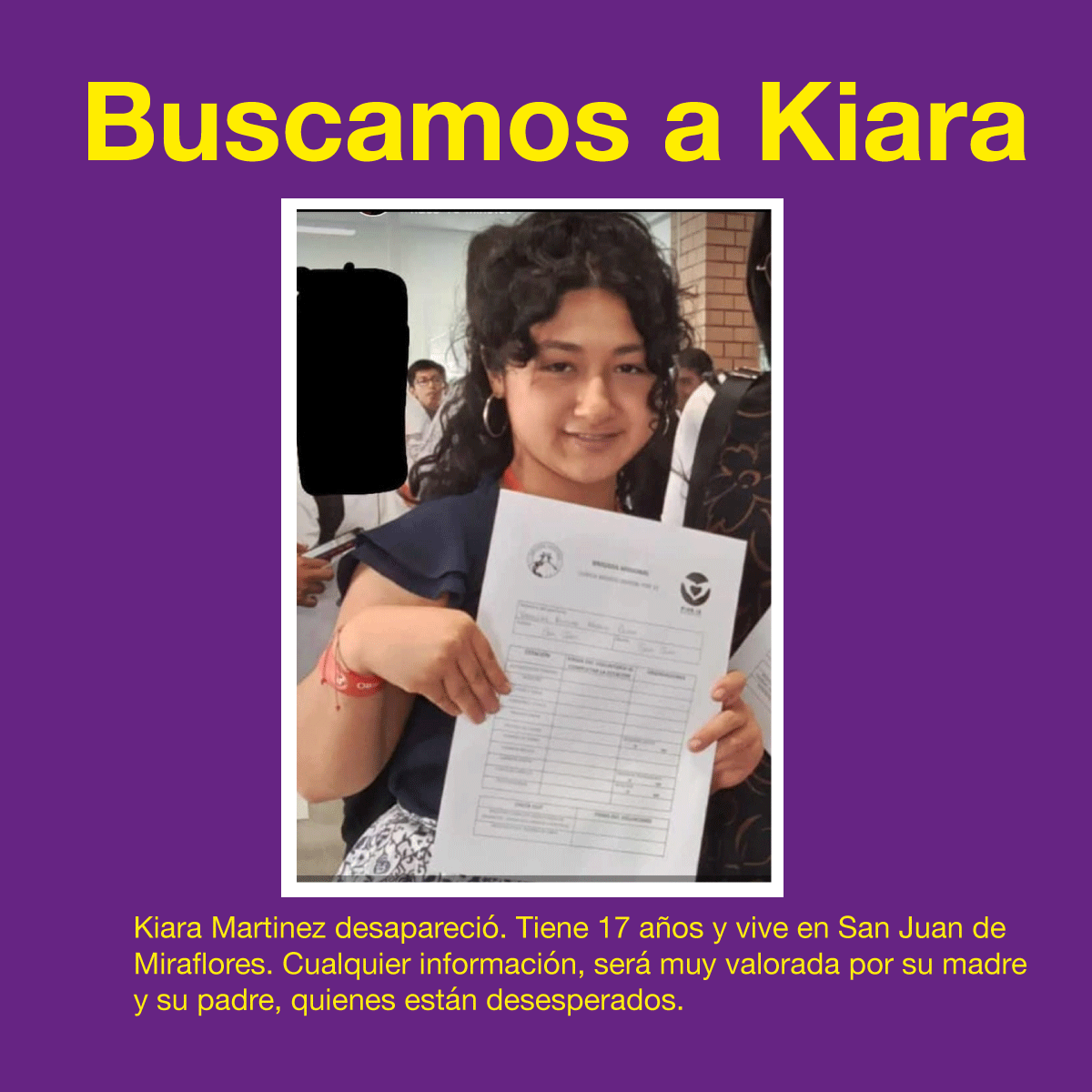 #Alerta Buscamos a Kiara. Cualquier información será muy apreciada por sus padres. Desaparece una, buscamos todas.  #LasDesaparecidasImportan #Búscalas