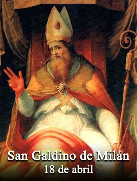 18 abril #SanGaldino #Arzobispo de #Milan. #Cardenal. Testigo de la destrucción de #Milan (1162) por #FedericoIBarbarroja, se puso del lado de #AlejandroIII contra el antipapa Víctor VI. Trabajó para reconstruir #Milán física y espiritualmente hasta su muerte en 1176.