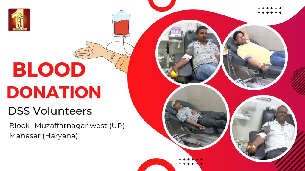Volunteers of #DeraSachaSauda are making a difference in the lives of many by generously donating blood to help patients in need, inspired by the teachings of Saint Dr. @GurmeetRamRahim Singh Ji Insan. Their compassionate actions are truly admirable and inspiring.