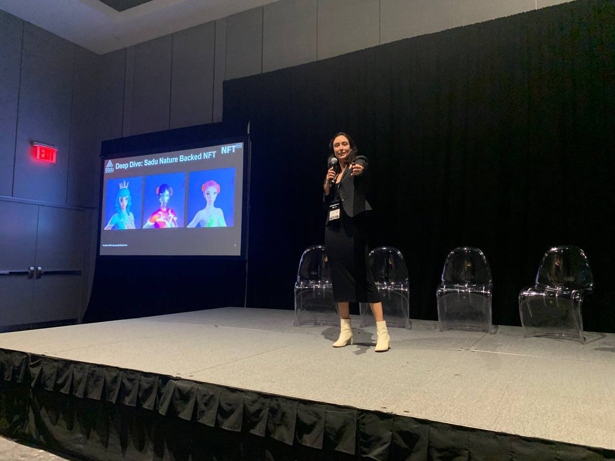 brittanymsalas's tweet photo. Meeting internet friends IRL, learning about new standards and showing off  @sadu_app. @NFT_NYC fun and productive as ever.  - no fud here - https://t.co/lsGcj4otwB