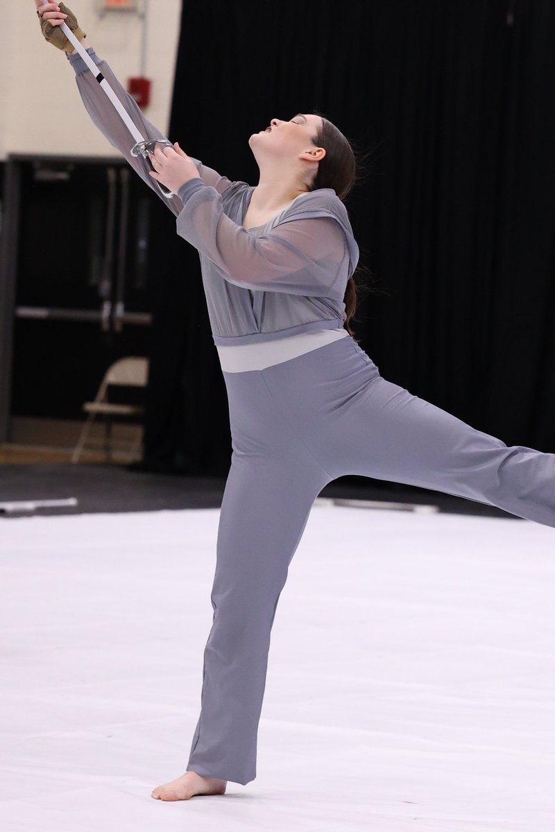 StaggColorGuard's tweet image. Evelyn performing at Midwest Color Guard Circuit Championships.