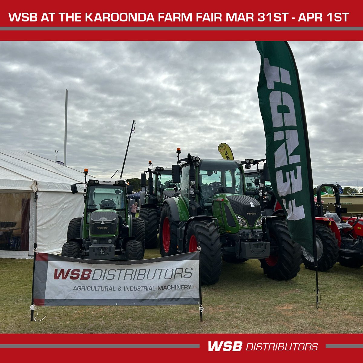 WSBDistributors's tweet photo. WSB had a great couple of days at the Karoonda Farm Fair this year. Lots of young farmers ready for their first piece of Ag equipment (🎅🎄🎁).
#countryshow #fieldday #southeast #thankafarmer #aussieag #rocksgone #precisionag #wsb #elho #manitou #tractor #agequipment #Fendt https://t.co/8ltGSpRMnW