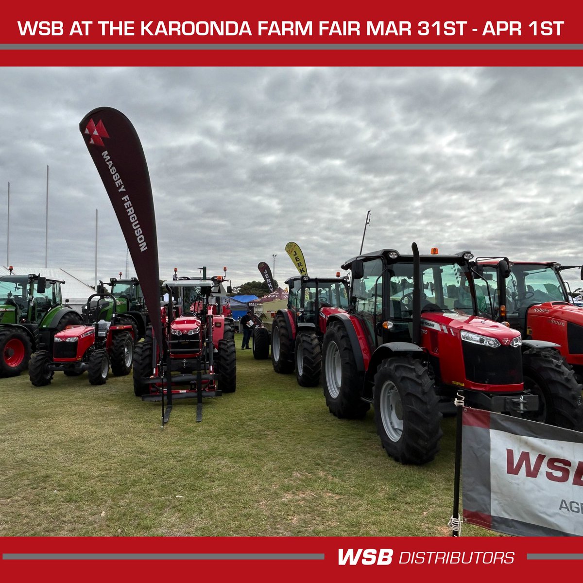 WSBDistributors's tweet photo. WSB had a great couple of days at the Karoonda Farm Fair this year. Lots of young farmers ready for their first piece of Ag equipment (🎅🎄🎁).
#countryshow #fieldday #southeast #thankafarmer #aussieag #rocksgone #precisionag #wsb #elho #manitou #tractor #agequipment #Fendt https://t.co/8ltGSpRMnW