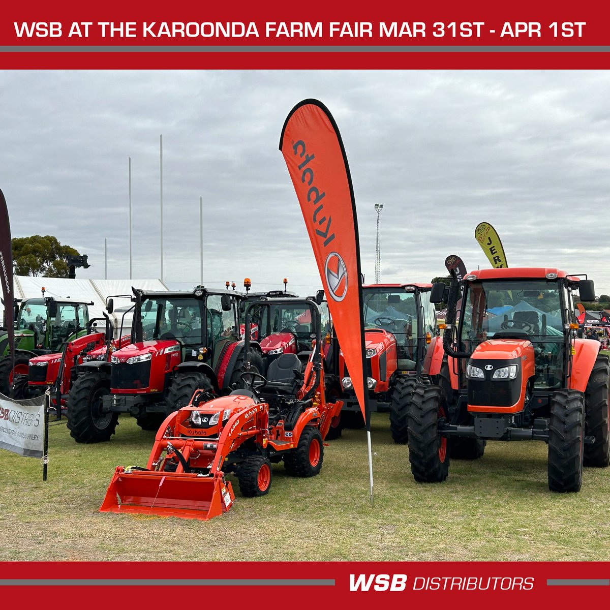 WSBDistributors's tweet photo. WSB had a great couple of days at the Karoonda Farm Fair this year. Lots of young farmers ready for their first piece of Ag equipment (🎅🎄🎁).
#countryshow #fieldday #southeast #thankafarmer #aussieag #rocksgone #precisionag #wsb #elho #manitou #tractor #agequipment #Fendt https://t.co/8ltGSpRMnW