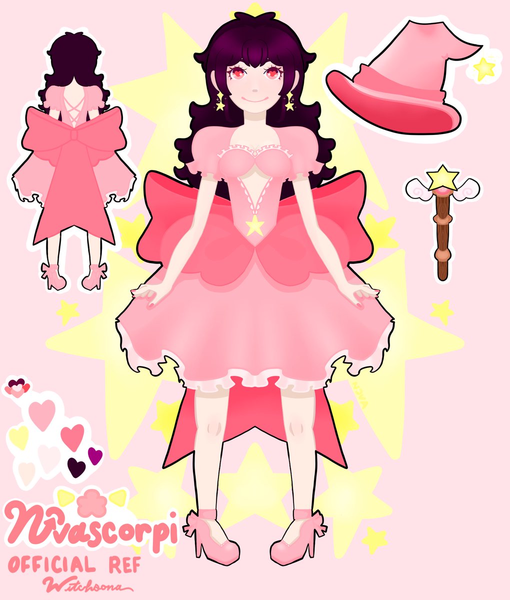 novascorpi's tweet image. ⭐️ SHE'S HERE! ⭐️

My official reference sheet for my #witchsona is done and she is so beautiful!

Definitely took a while to get a reference sheet done but I am so excited to finally have one!

#referencesheet #art