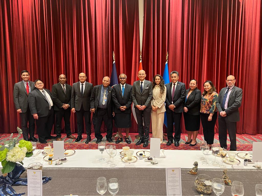 #PSIDS Ambassadors were honored to be hosted by H.E Mr. Arrmanatha C. Nasir, PR of the Republic of Indonesia, for an Iftar Dinner on the occasion of the 2023 Archipelagic Island State Forum Summit.