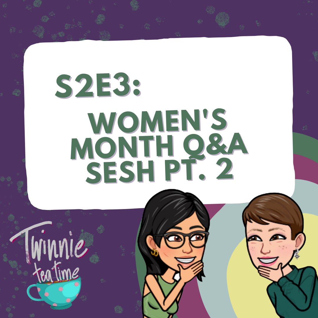 TwinnieTeaTime's tweet photo. Here’s part 2 of our fun and juicy Q&amp;A - now officially a throwback to Women’s Month! Listen now wherever you get your podcasts! 🎧

Stay part of the conversation by engaging on social media! Follow @twinnieteatime on Facebook, Instagram and TikTok!

#twinnieteatime #podcast https://t.co/SItq7LsfzX