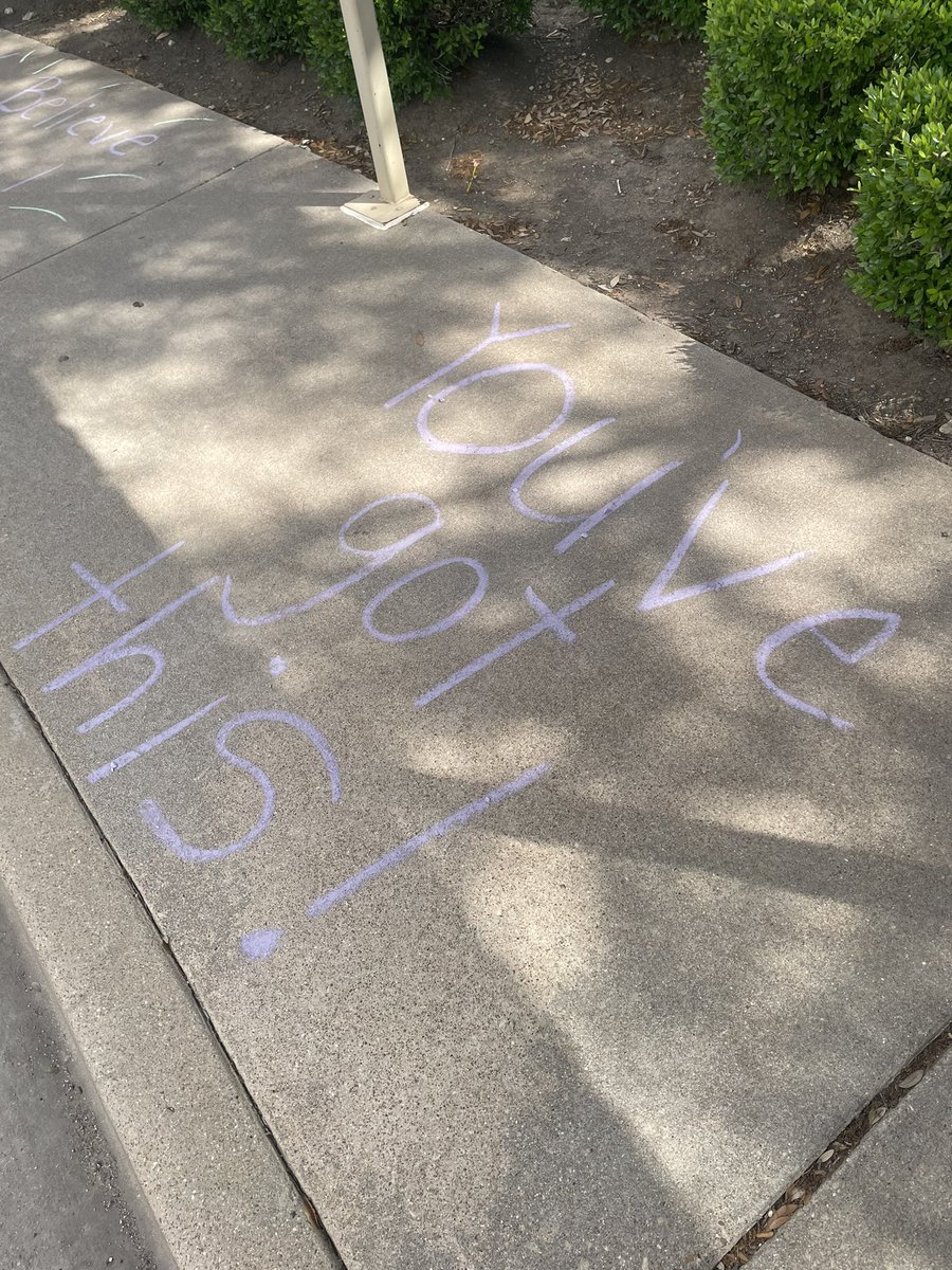 SkopikCCE's tweet photo. Our staff took time after school to confetti our sidewalks with encouraging messages. First day of STAAR testing tomorrow and our Panthers will rock it! @LearnwithLaster @lenaortiz2005 @WacoISD #parkdaleelementary https://t.co/EOv8D6ICcZ