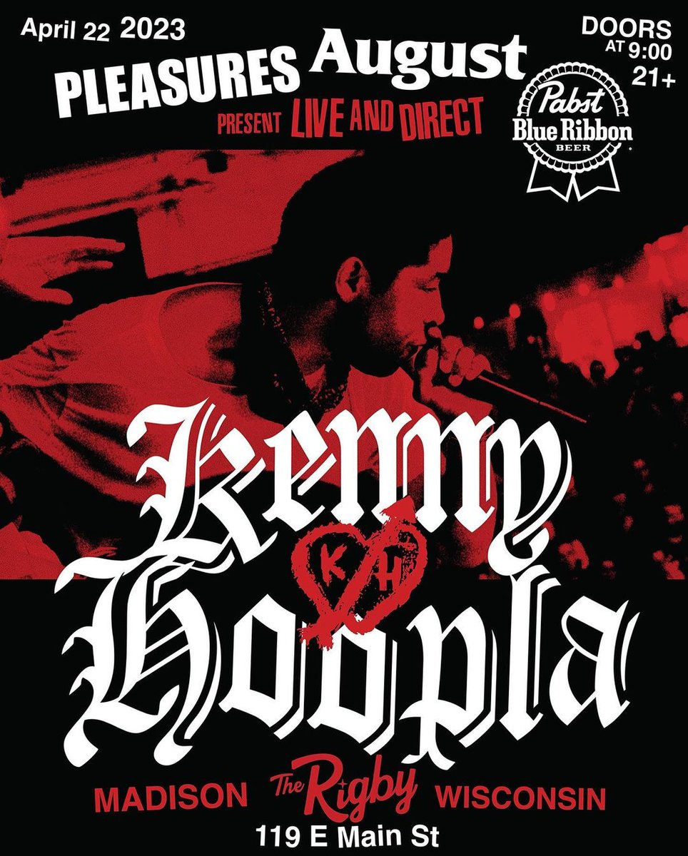 The rumors are true! <a href="/KennyHoopla/">raisedbywolves.</a> at <a href="/TheRigbyPub/">RigbyPub&Grill</a>  in downtown Madison this Saturday. Get there early or you will have to sit outside on the patio and listen. The Rigby really raising the bar on live shows. 15 and counting in April! #MadisonMusic