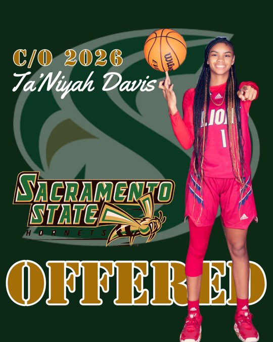 c_taniyah_ball's tweet photo. After a great conversation with @CoachAKallhoff I am proud to receive my first Division 1 offer from Sacramento State University @SacStateWBB #StingersUp https://t.co/JKLNkqSfJU