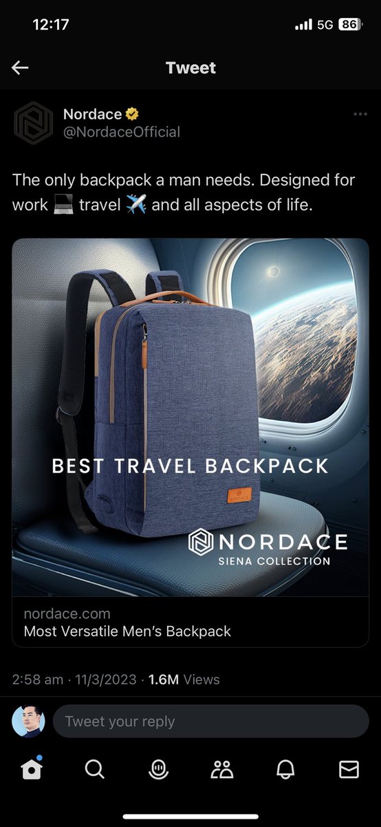 ReubenCheok's tweet image. “Men’s” backpack 🙄

What sexist advertising this is. Anyway, I wouldn’t even buy this trash.