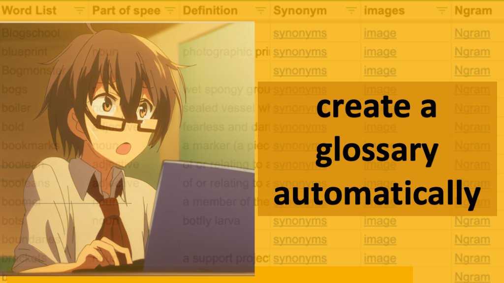 eslweb's tweet image. Using my RDPT tool any #author can create a #glossary in 30 seconds. A great timesaver for those writing articles &amp;amp; books. youtu.be/uLGZIsUVfUk

#XfactorEDU #CodeBreaker #MammothEDU #AmWriting #WritersLife #WriterWednesday #WordCount
