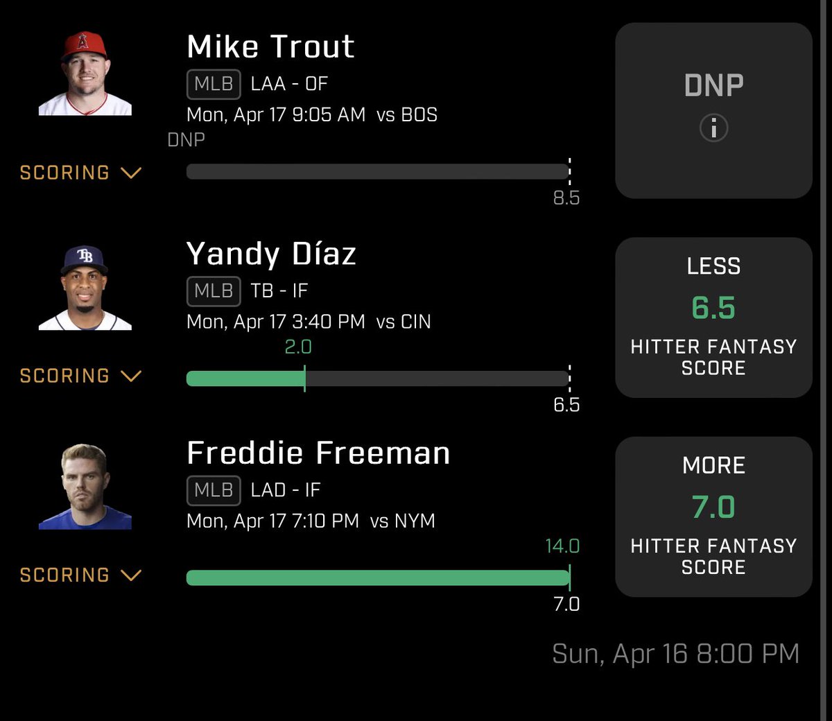 OracleBets999's tweet photo. You guys know I never fail you… 
#freddiefreeman #freeman #parlay #prizepicks #sportsbetting #mlb https://t.co/eHqmpgvS7b