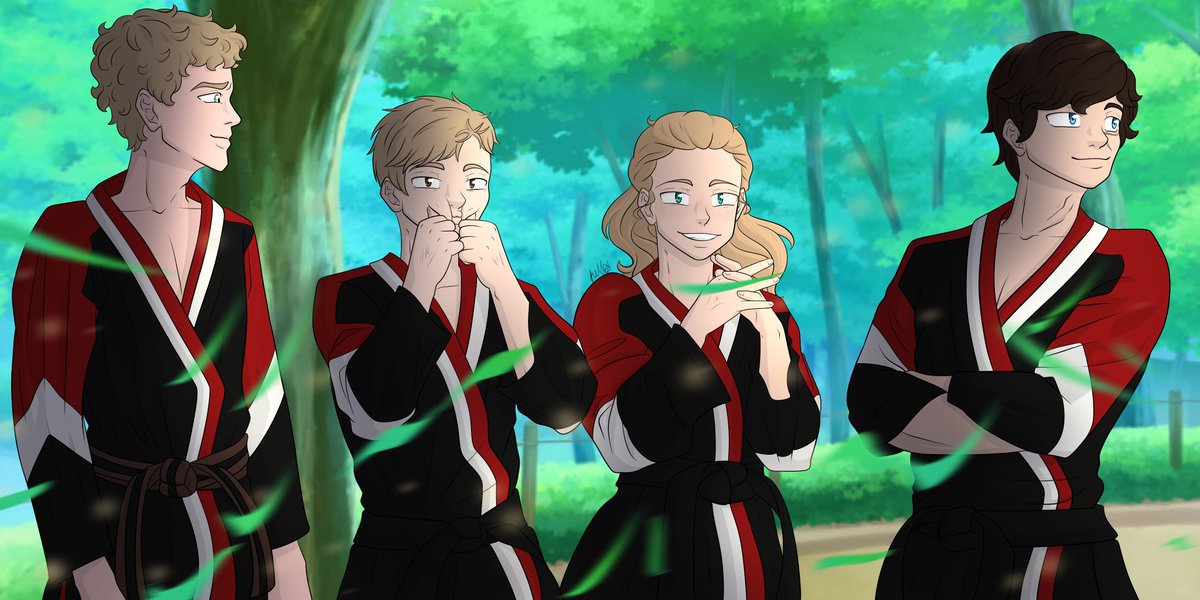 Salmonpro16's tweet photo. Blast from the past from my karate days. Miss my childhood friends, hope to see them again one day! #karate #karatekid #digitalart #digitalartist #commissionsopen #nerd #geek #blackbelt #animeinspired #weeb #throwback #blastfromthepast https://t.co/vi8ig4YwvF