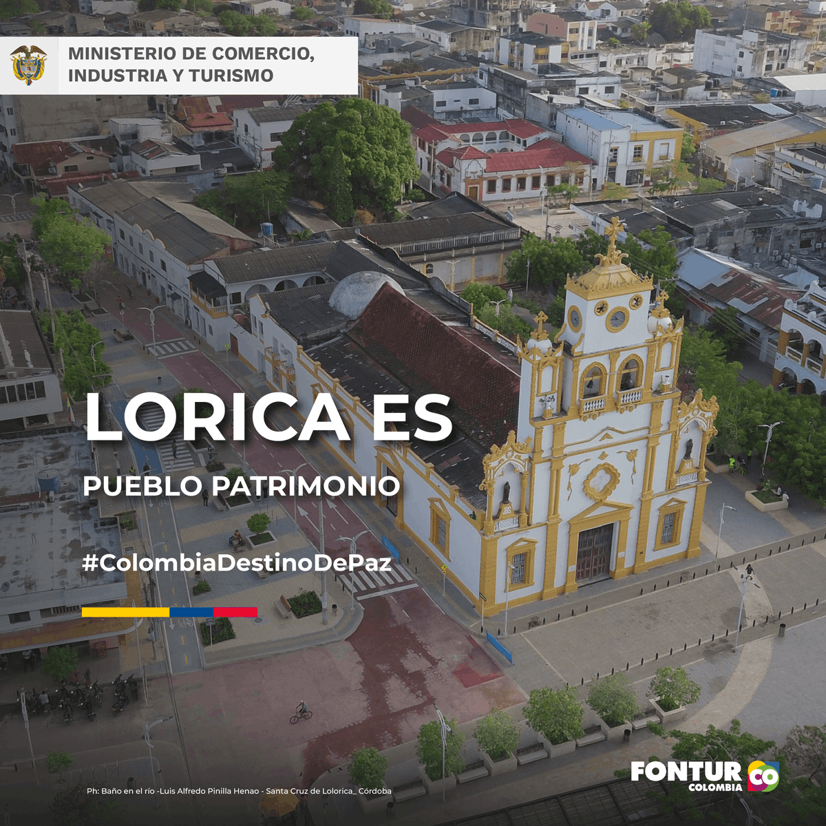 MincomercioCo's tweet photo. #ColombiaDestinoDePaz 🇨🇴🕊️te espera en Lorica, más conocida como La capital del Bajo Sinú. Es la oportunidad para que conozcas el rio Sinú y las costumbres de su población. #PueblosPatrimonio https://t.co/th3DcQPGLb