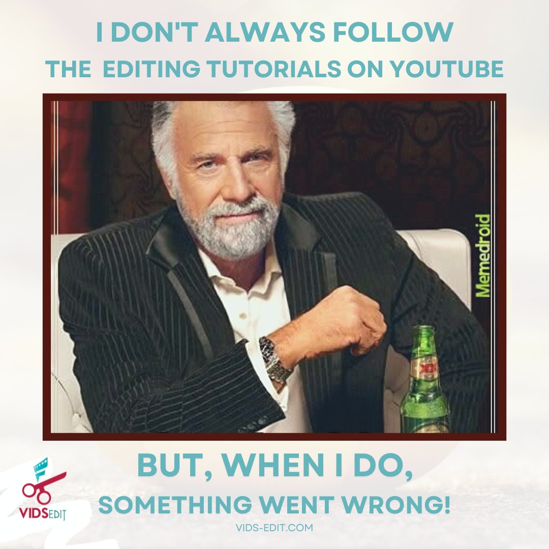 VidsEditTW's tweet image. When you finally decide to follow that editing tutorial on YouTube... and end up with a masterpiece of a mess 🤦♀️ #EditingGoneWrong #YouTubeTutorials