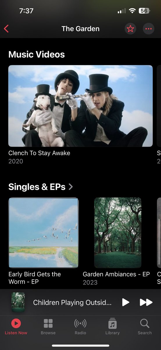 darcya79's tweet photo. I am literally so confused. What is Apple Music doing? Is this real? @thegardentwins https://t.co/QwO3HpmzF9