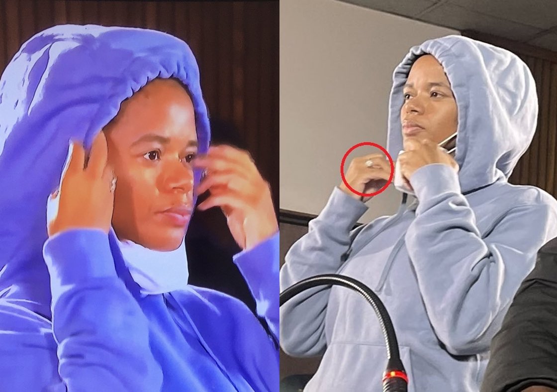 ChevePeters's tweet image. Wait wait… I’m confused  #DrNandiphaMagudumana is in custody but still has a WHOLE DIAMOND ring and branded clothes for each court appearance? Am I missing something? #ThaboBester 🤨🧐