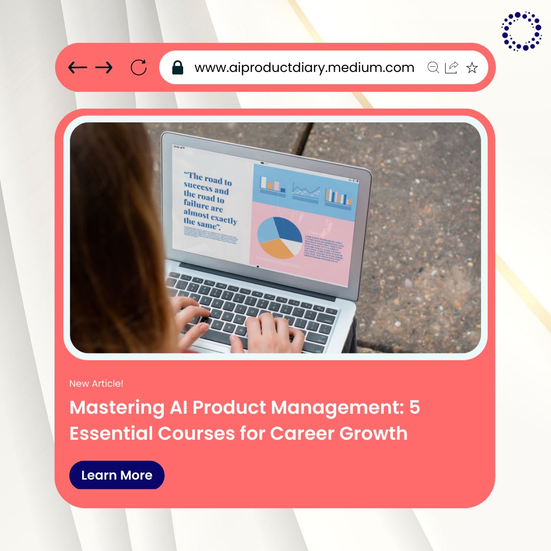 Here are 5 courses that will help you learn all you need to know about managing AI products from ideation to deployment.

A thread 🧵⬇️

#aiproductmanagement #aiproductmanager #artificialintelligence #productmanager #productmanagement #machinelearning #datascience