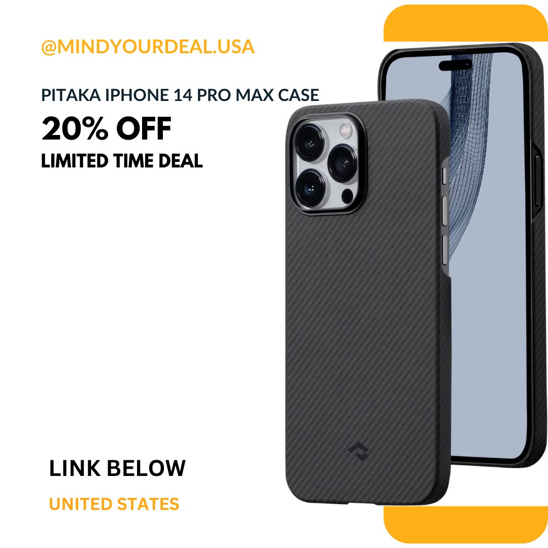 khurpench_mzn's tweet photo. $47.99 (20% off) on PITAKA Case for iPhone 14 Pro Max
Deal (affiliate)- https://t.co/ZOH7IFL6ds
#deal #sale #discount #offer #pitakacase #iphone14promax #iphone14 #iphone #apple #cases #iphone14procase #follow #tech #gadget https://t.co/y5teJtEMlr
