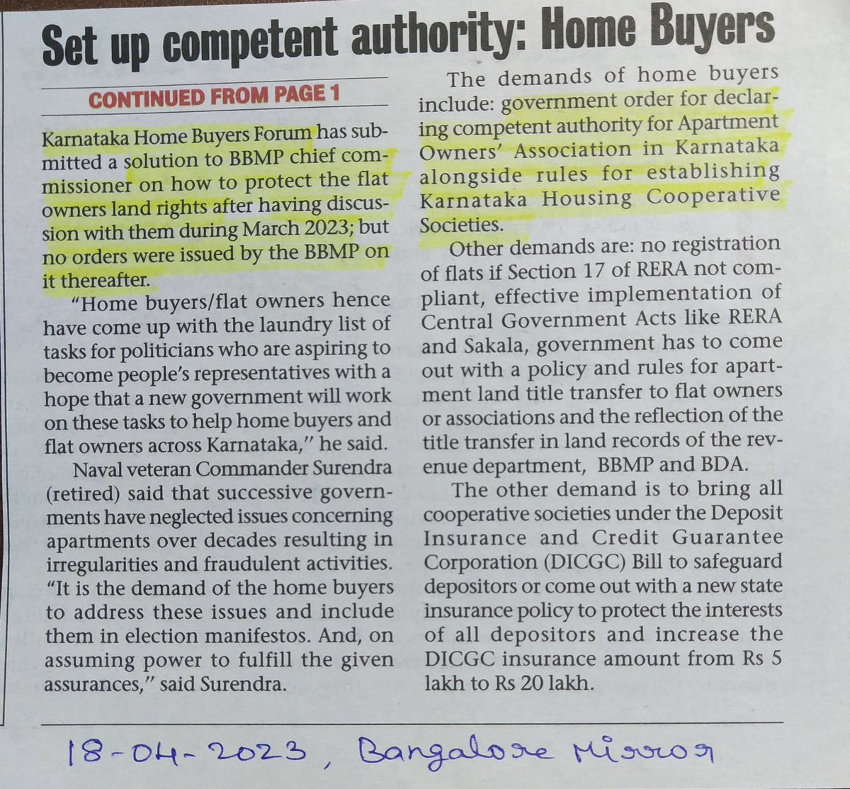 Karnataka Home Buyers Forum tweet media