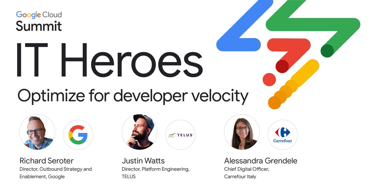 Just in two days I'll be speaking about how @googlecloud removes barriers for innovation at the IT Heroes Summit, alongside airasia Super App, Carrefour, and Nvidia. Register here --> goo.gle/IT-Heroes #GoogleCloudSummit