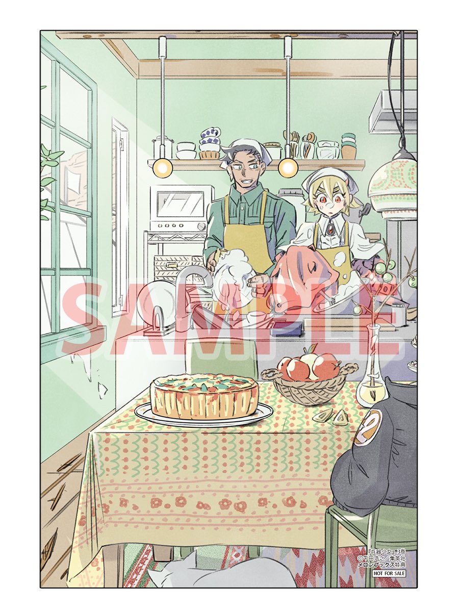《3巻特典店舗》
メロンブックスさま(キッチンのポストカード)
https://t.co/lpAVjFu02g
COMIC ZINさま(街のポストカード)
https://t.co/SHiUIosEqV

同人版の「兵器少女」は無料で買えるので是非!('∀`*)↓↓↓↓↓
https://t.co/qSoObTT4B1 