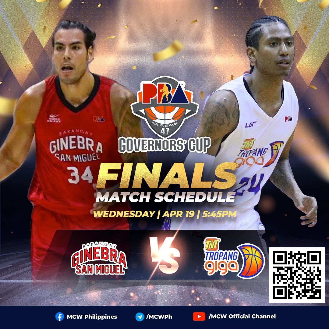mcw_ph's tweet photo. Basketball fans, we have the match schedule for you. Who will come out on top and be crowned champions of the Governor's Cup? 🏀🔥
Make sure you tune in and catch all the action live. 👉https://t.co/aGkVB2yeDm 📺👀

#GovernorsCup #Basketball #Finals #mcw  #MCWPhilippines #PBA https://t.co/CROnTRzc2t