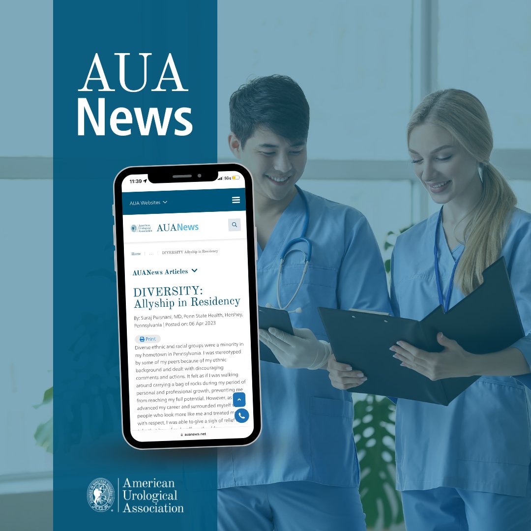 #AUANEWS: Allyship in Residency

To read, Click here ➡️ bit.ly/411rlVR or click the link in our bio!

#AUA #Urology
