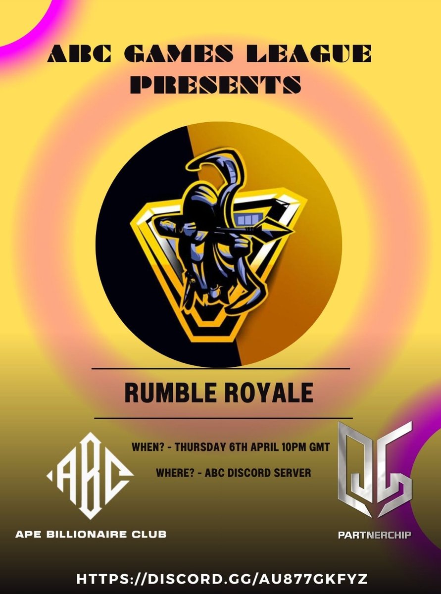 Let's make this a night to remember
⚔️⚔️⚔️⚔️⚔️⚔️⚔️⚔️⚔️⚔️⚔️⚔️

Come along and have some fun
wuth Cucumbers🥒 &amp;
poison berries🫐 at the ready
10pm in ABC Discord
discord.gg/nvyvPEmX

🎉Chance to win APRIL Prize Pot of 🎉$100ETH🎉
#ETH #prize #rumble