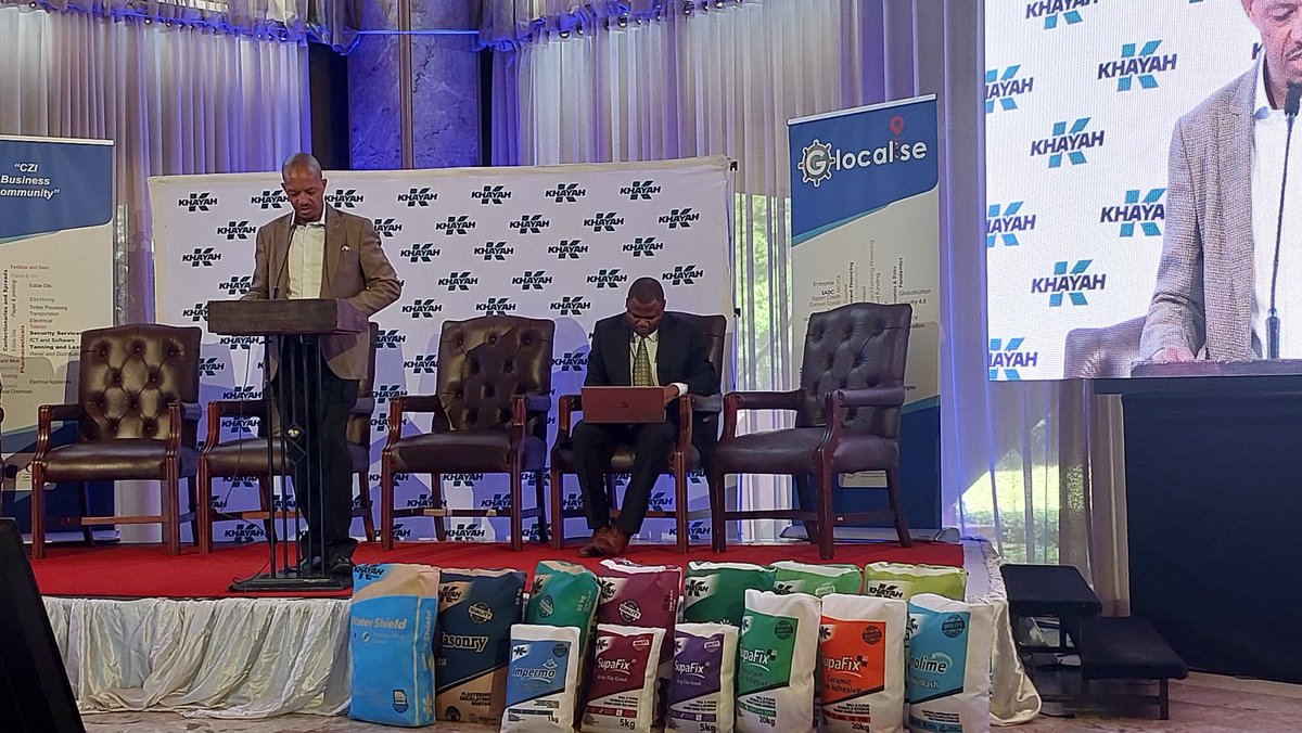 Mr. A Dongo, MD-N.Richards gives  retail sector insights. He commended the increased innovation by manufacturers,evidenced by the products on retail shelf. In recent years, Khayah introduced a number of new products (see foot of the stage)  and these are also found in N.Richards.