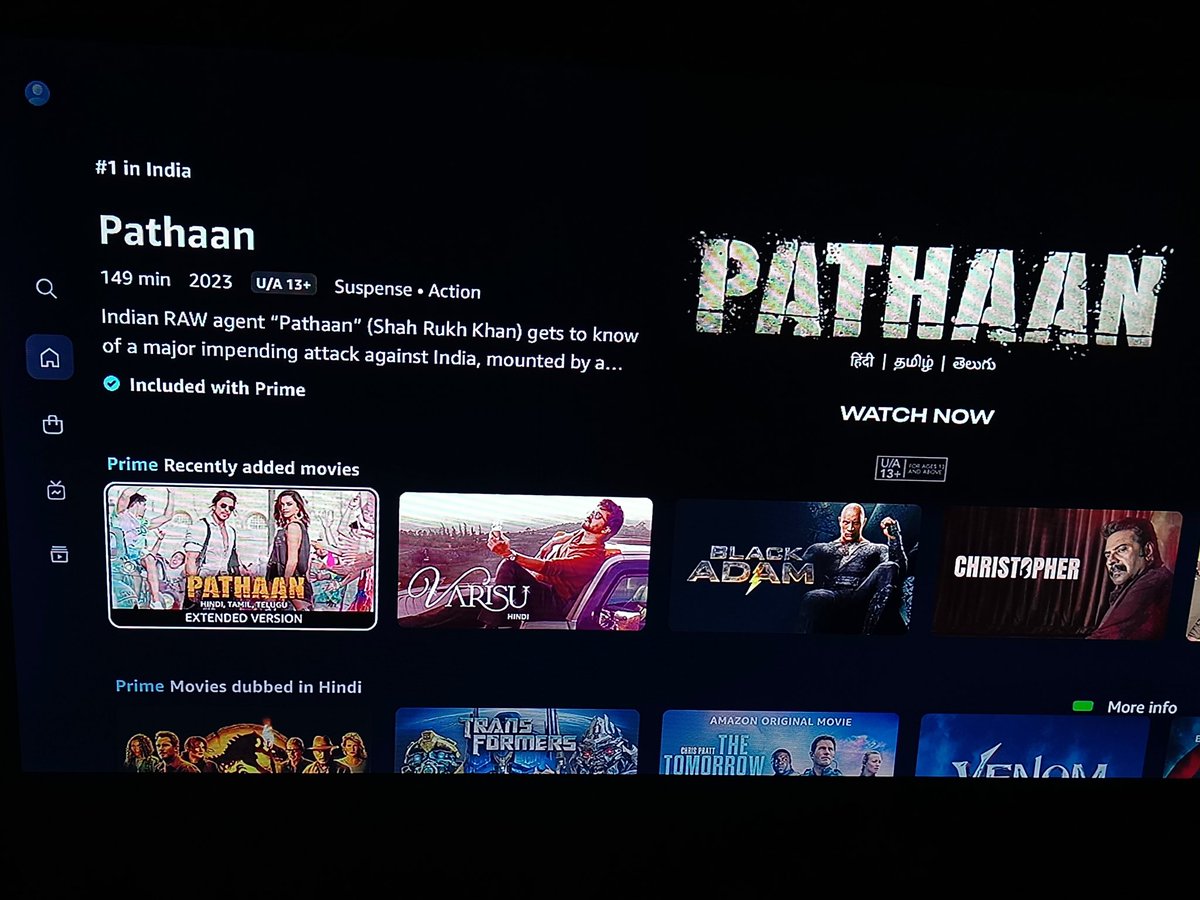 #Pathaanonprime let's watch it once more 🤌