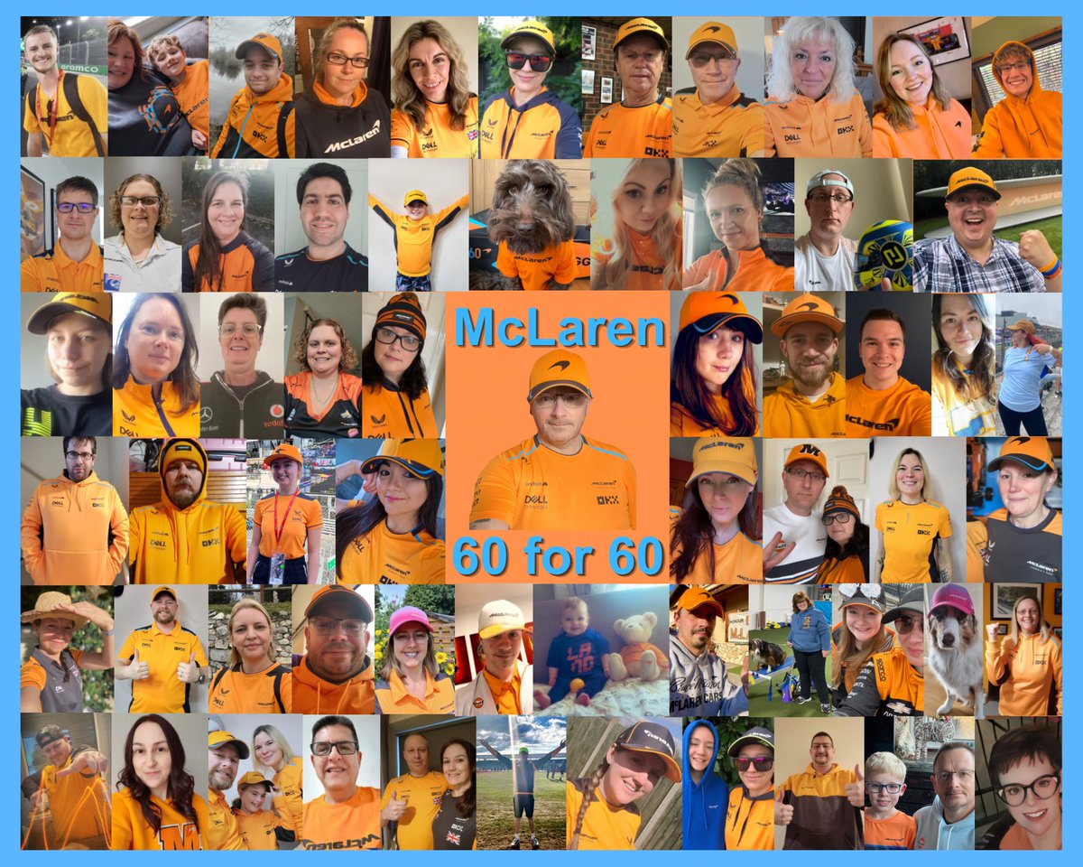 MewesKeith's tweet photo. @McLarenF1 it’s Day 60 of 60 of wearing something @McLarenF1 for your 60th Anniversary 🧡🧡 I’ve had some help from the amazing #PapayaFamily in making the 60th day special. Why? Because we are #FansLikeNoOther 🧡 https://t.co/Lk3PVZRLWl