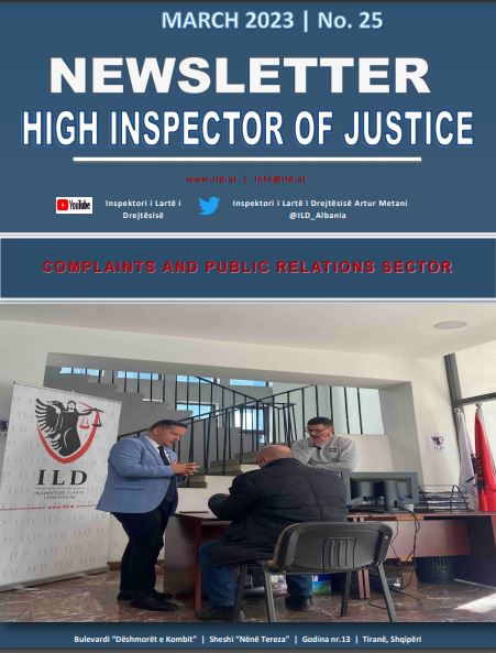 📍Our newsletter for the month of March is available on our website. You can subscribe to receive the monthly activity of the High Inspector of Justice as soon as it is first published. #HIJ #monthlynewsletter 👇ild.al/en/2023/04/03/…