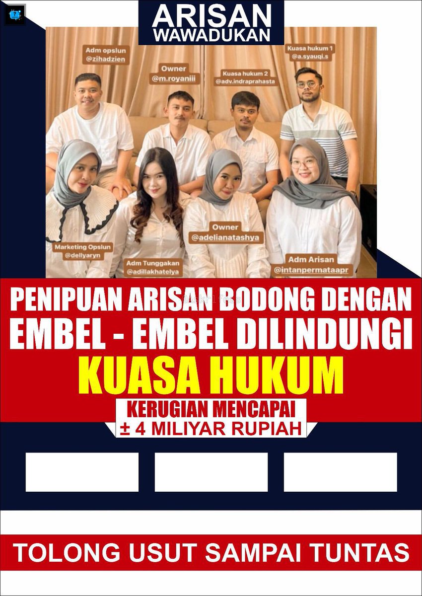 Askrlfess's tweet photo. [askrl] GUYS TOLONG DONG SIAPA TAU ADA YANG LIAT OWNERNYA. ownernya saskia adelia natasya sama suaminya m royani kabur bawa duit member kurang lebib 4 milyar. terus timnya semuanya pada angkat tangan dan gamau tanggung jawab, padahal timnya itu sebulan digaji bisa sampe (cont) https://t.co/Is0afROthz