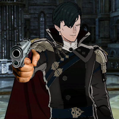 hubert (with gun)