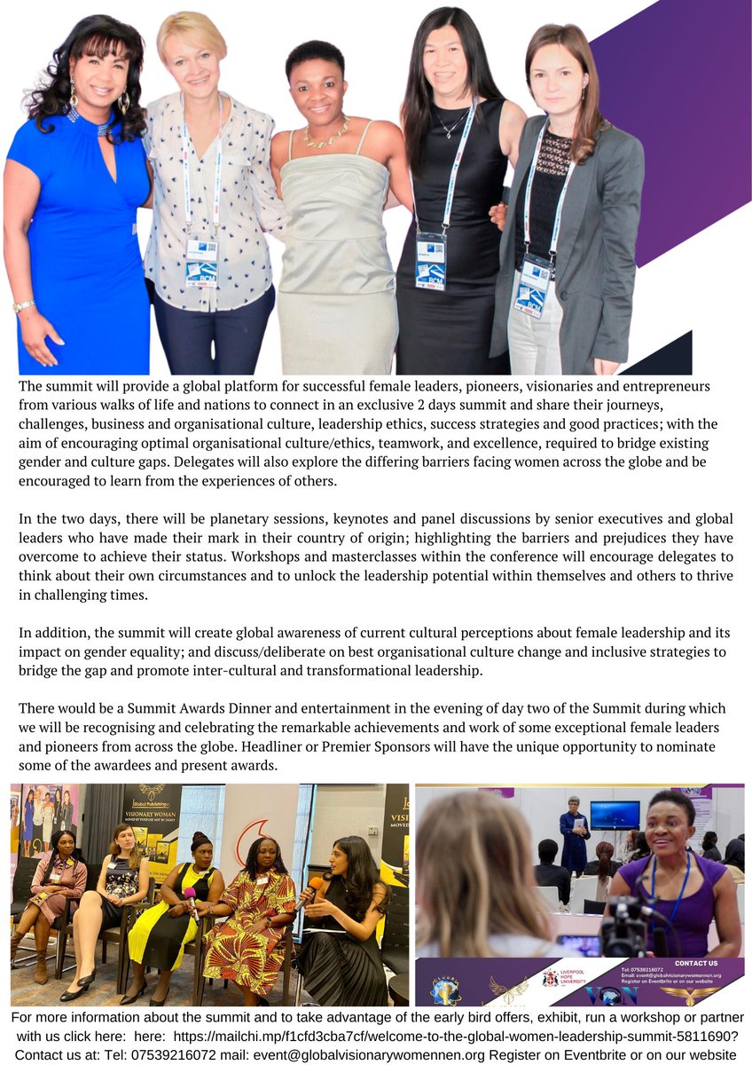 GlobalVisionWN's tweet image. PRESS RELEASE: Influential Female Leaders &amp;amp; Visionaries Convene in Liverpool to Foster Female Leadership &amp;amp; Global Impact - mailchi.mp/c13e0839c01b/p…