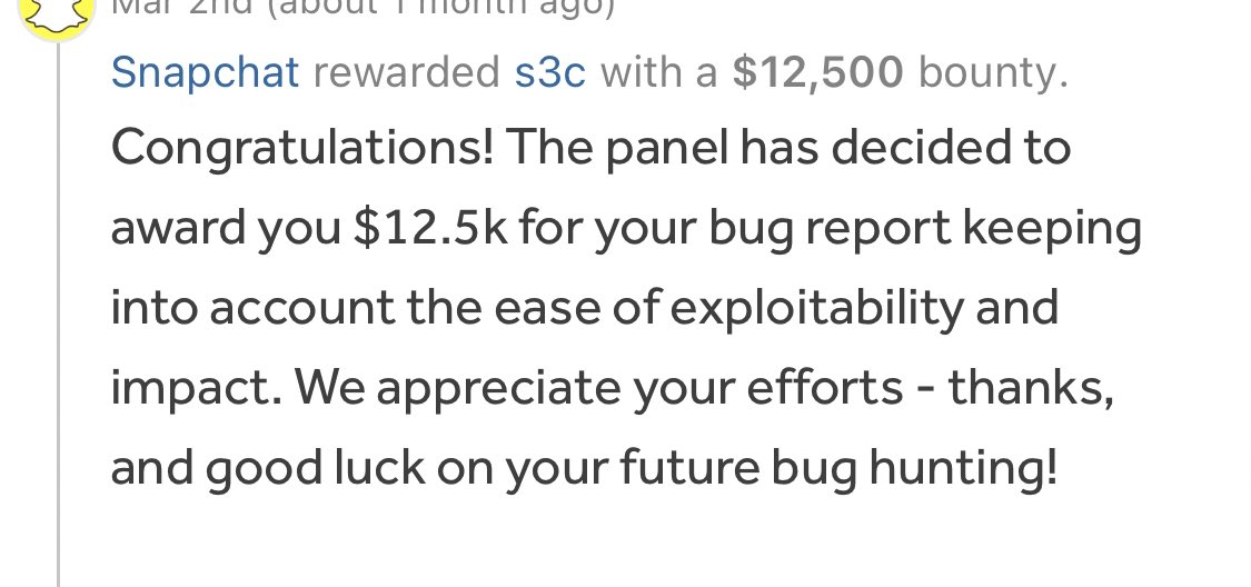 s3c on Twitter "Yay, I was awarded 12,500 for 1 click ATO on snapchat