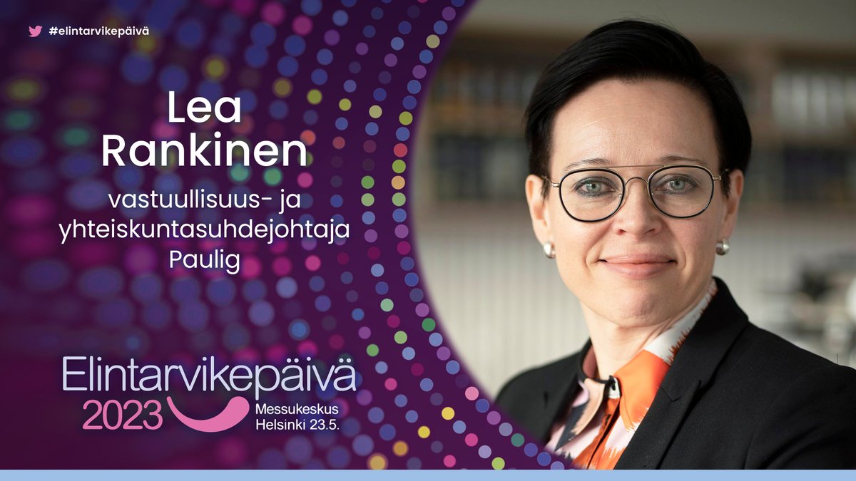 Vastuullisuuden painopiste on siirtynyt yhä vahvemmin vapaaehtoisuudesta velvoittavaan sääntelyyn. #elintarvikepäivä'ssä <a href="/LeaRankinen/">Lea Rankinen</a> @pauliggroup kertoo, miten pitkäjänteisellä #vastuullisuustyö'llä läpi #arvoketju'n varaudutaan tuleviin vaatimuksiin ja kuluttajien odotuksiin.