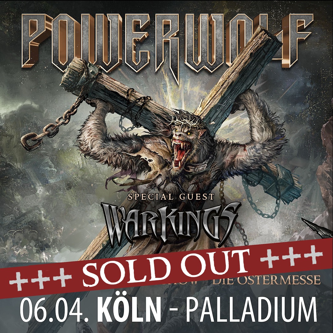 powerwolfband's tweet photo. Today's exclusive release show "Die Ostermesse" in Cologne is SOLD OUT - there will be no tickets available at the box office! Let's celebrate the release of "Interludium" with a wild and loud holy heavy metal mass! #powerwolf #interludium #themetalmass #heavymetal https://t.co/9euN68AHS0