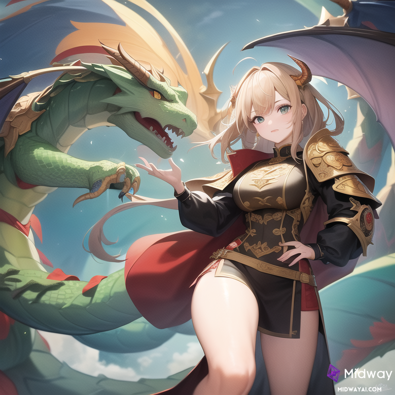 DragonDesigns86's tweet image. Anime girl with her Spirit Dragon 
Made with  Midway Ai 
#midai #midwayai #Ai #ailust #AIArtCommuity #anime #Dragon #aiart
