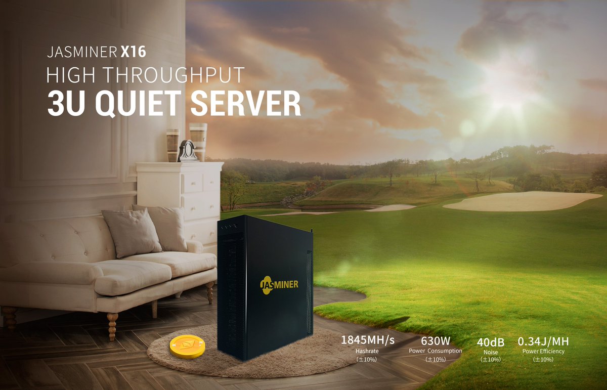 Jasminer X16-Q (Wifi) <a href="/jasminer_com/">JASMINER</a>⛏️
Specs: 1845MH, 630W, 8G❤️ETC ETHW ETHF
Noise: 40dB💤very quiet as a🛌Bedroom miner🌛
If interested, please DM for more info. 💰
📩nico@jinglemining.com
#jinglemining #jasminer #jasminerx4 #jasminerx16 #jasminerx4q #jasminerx4qz #jasminerx16q