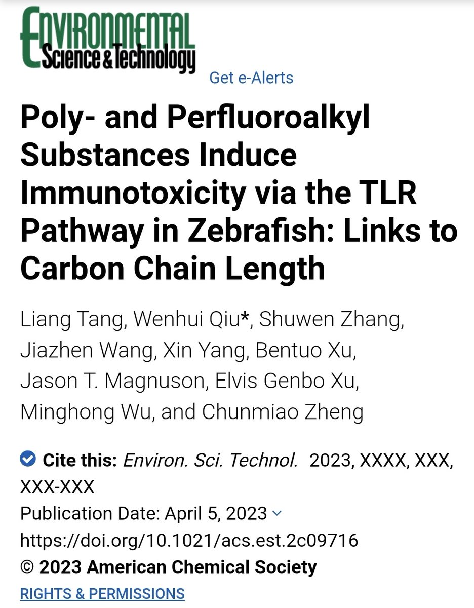 📣Our new paper about #PFAS tox is out! <a href="/EnvSciTech/">Environmental Science & Technology Journals</a>
Poly- and Perfluoroalkyl Substances Induce Immunotoxicity via the TLR Pathway in Zebrafish: Links to Carbon Chain Length🐟🐟🐟 #zebrafish
<a href="/DFF_raad/">DK Frie Forsk.fond</a> <a href="/NATsdu/">SDU Science</a> doi.org/10.1021/acs.es…