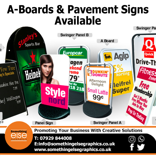 ElseClaire's tweet image. Pavement signs are a great, form of advertising to get customers into any type of retailer. Are you a builder, tradesman that works at peoples homes? Great for putting offers on, outside a cafe or restaurant too. ow.ly/ezfi50NBaXP
#aboards #pavementsigns #advertisingsign