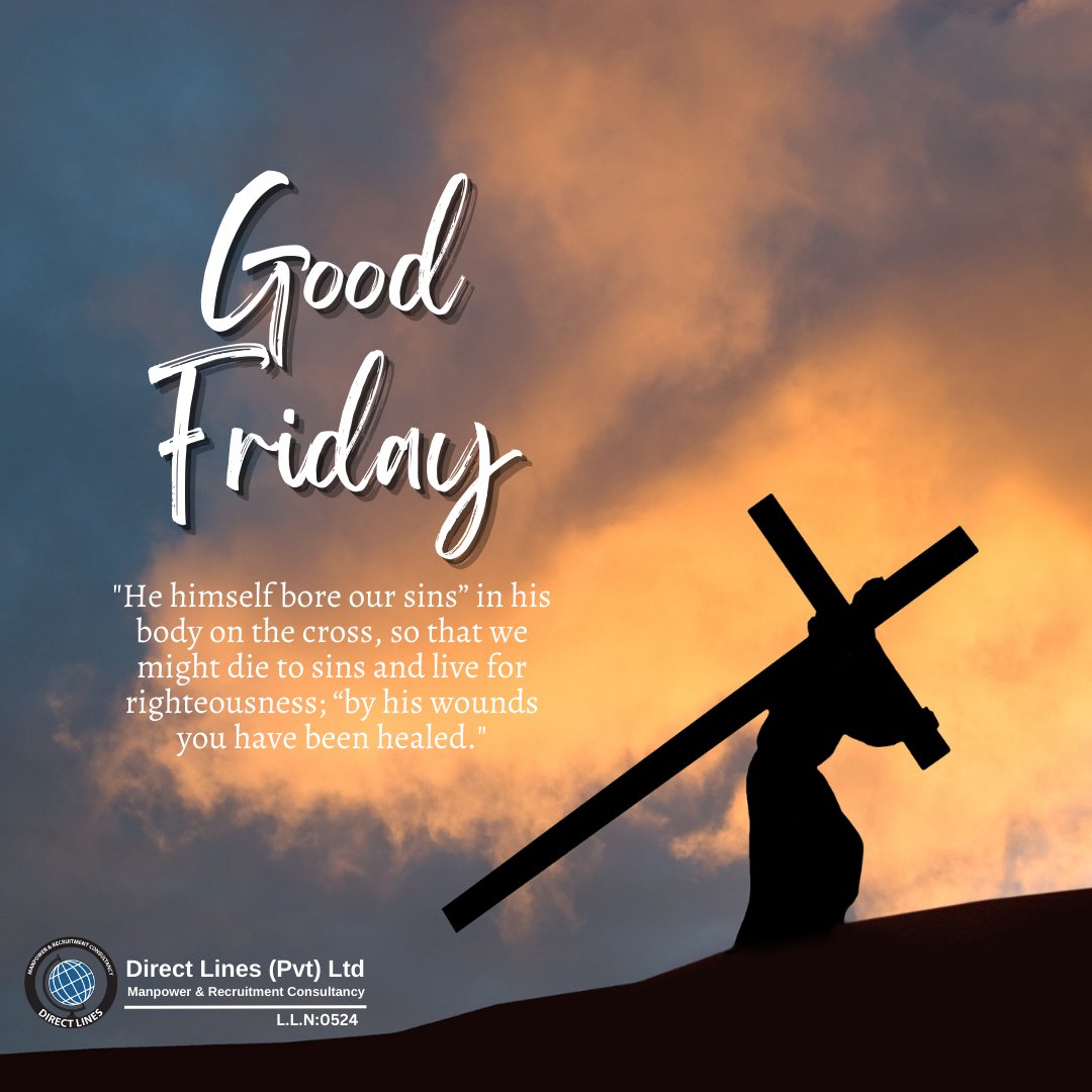 DirectLines1985's tweet photo. "He himself bore our sins” in his body on the cross, so that we might die to sins and live for righteousness; “by his wounds you have been healed."
#GoodFriday https://t.co/fXYUTJ7Y9M