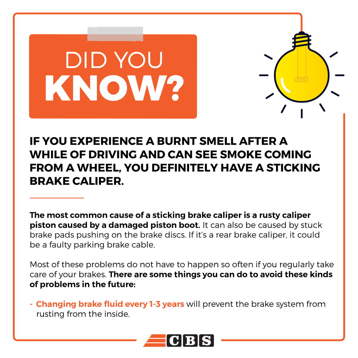 CbsClutch's tweet photo. Smelling something burnt while driving? This might be why⬇️ https://t.co/m0HjwohiSg