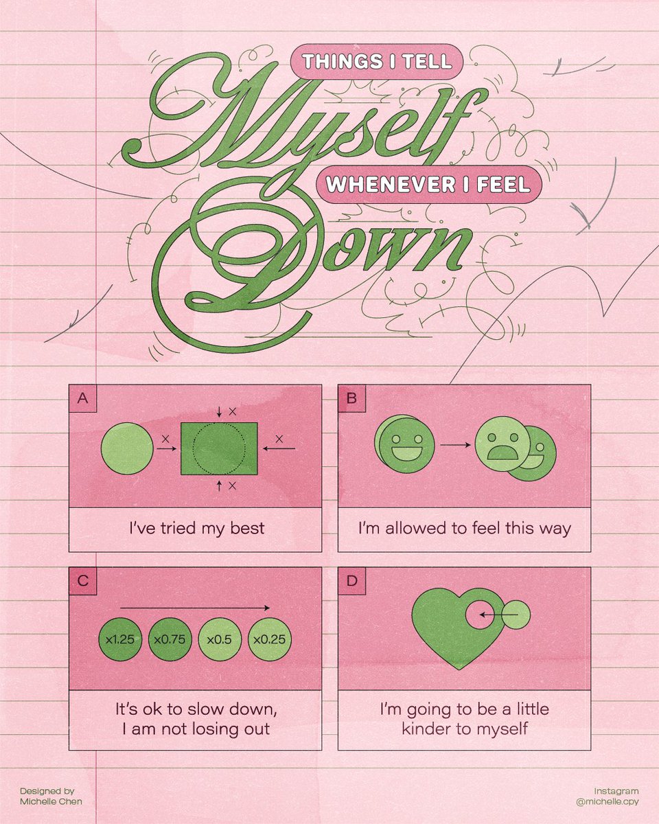 michellemcpy's tweet image. These are the things i tell myself whenever i feel down 💖💚🌿