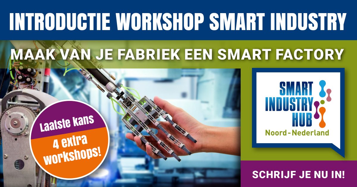 HansPraat's tweet image. Voorlopig de laatste kans op een spoedcursus Smart Factory. Gratis voor productiebedrijven uit Noord-Nederland. Schrijf je snel in. linkedin.com/posts/smart-in…