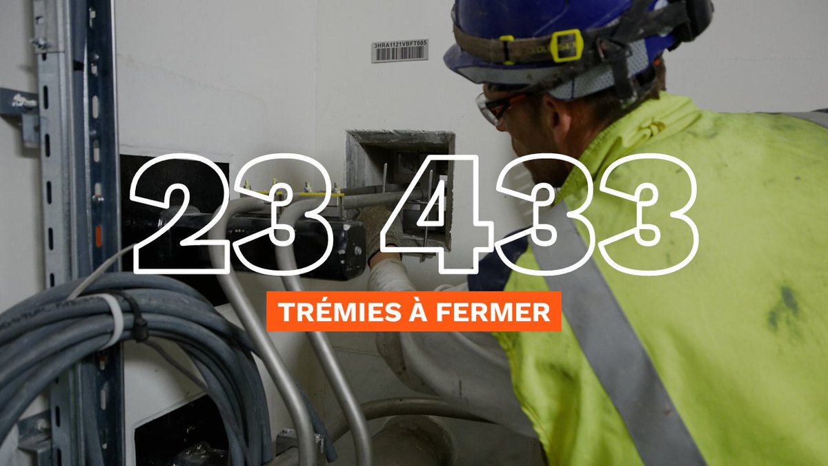 #ChiffreDuJour 🧐 A l’#EPR de Flamanville, il y a 23 433 trémies (des espaces vides visant à laisser passer des éléments traversants comme des tuyauteries ou des câbles) fermées à 97% 🔧 C’est l’équivalent de 6️⃣ réacteurs du parc en exploitation ⚡️ #DLDJuil