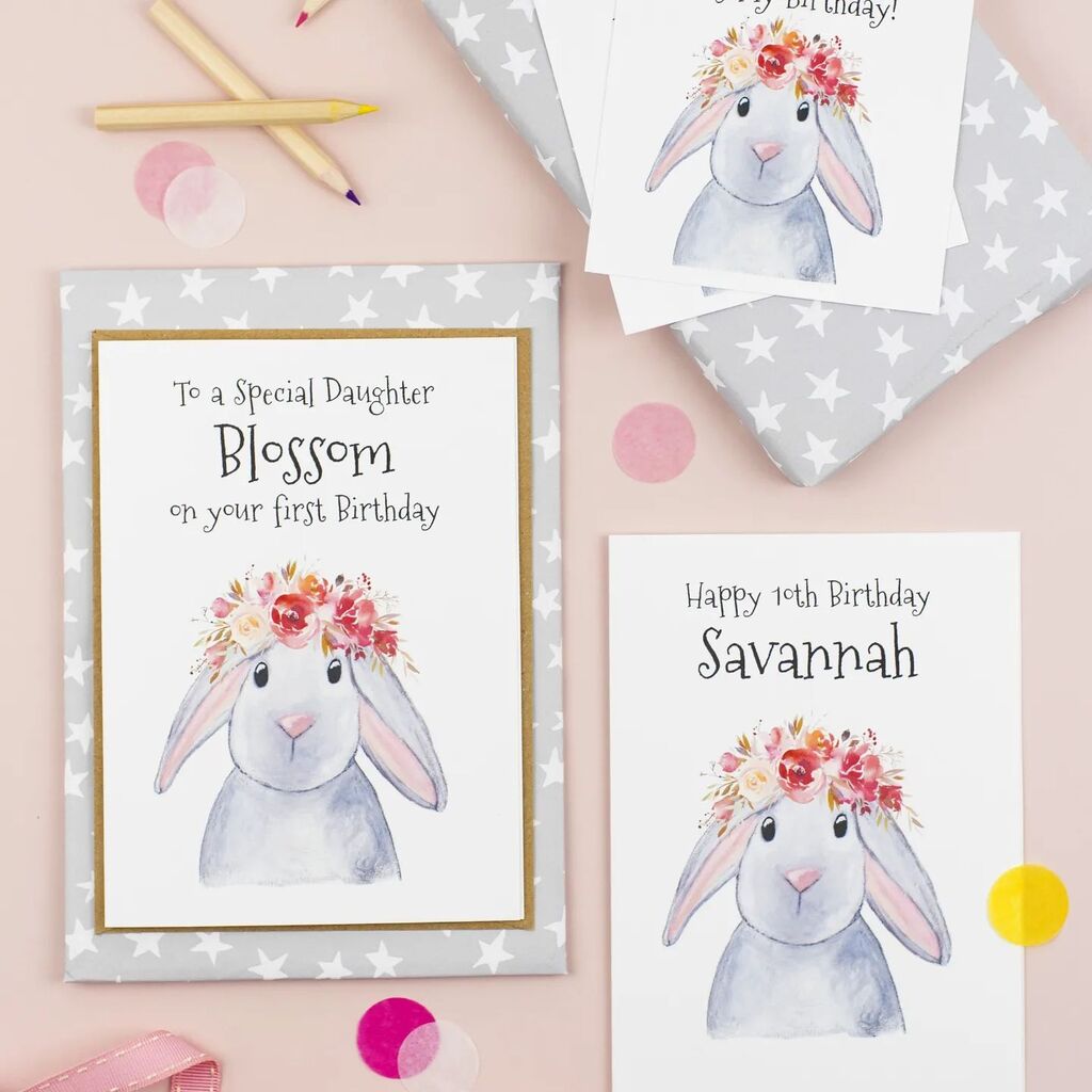 Little_Paperie's tweet photo. Still one of best sellers 'Blossom the bunny' often as A naming day card but perfect for new baby girls too! https://t.co/yjHfckww2W https://t.co/S5qx8ETmAS